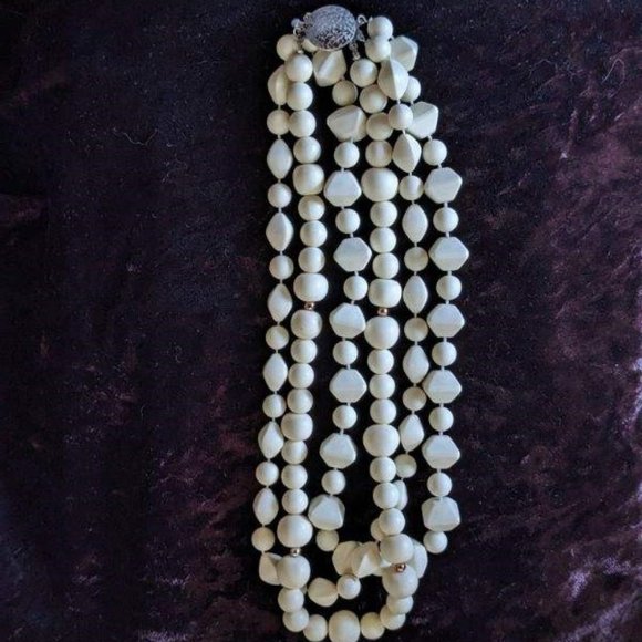 Perfect Summer Beads Exc Vintage Plastic 3-Strand Necklace Bracelet JUST FOR FUN - Picture 14 of 16